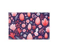 Set di 6 tovagliette per tavolo da pranzo, 30,5 x 45,7 cm, motivo HHGFASD Strawberry Print per hotel e banchetti di famiglia