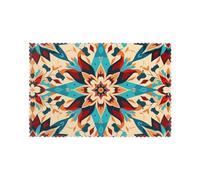 Set di 6 tovagliette per tavolo da pranzo, 30,5 x 45,7 cm, stampa indiana AKGFFDS Diamond Flower per hotel e banchetti di famiglia