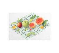 Set di 6 tovagliette per tavolo da pranzo WHJSHOP Fruit on the Grid Picture Hotel Family Banquet