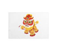 Set di 6 tovagliette per tavolo da pranzo WHJSHOP Lion Dance con una lunga storia stampe hotel famiglia banchetto