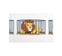 Set di 6 tovagliette per tavolo da pranzo WHJSHOP Lion in the cage Picture Hotel Family Banquet