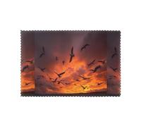 Set di 6 tovagliette per tavolo da pranzo WHJSHOP The Geese at Sunset Picture Hotel Family Banquet