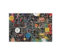 Set di 6 tovagliette resistenti al calore con stampa matematica, 45 x 30 cm, in poliestere, per sala da pranzo e cucina