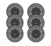 Set di 6 Tovagliette Rotonde in Feltro di 33 cm per una Tavola Elegante
