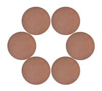 Set di 6 tovagliette rotonde per tavolo da pranzo in pelle marrone resistente al calore, tappetino da cucina arancione arte per feste decorazioni per la casa lavabili