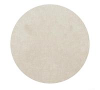 Set di 6 tovagliette rotonde resistenti al calore e impermeabili, realizzate in PVC flessibile, reversibili e progettate per resistere a arricciature e abrasioni (beige)