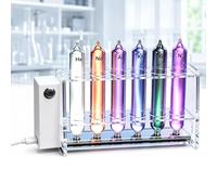 Set di 6 Tubi al Plasma A Gas Nobile, Set di Tubi A Gas Luminescenti, Tubi A Gas Nobile con Eccitatore, Collezione di Elementi Luminosi He, Ne, AR, KR, XE con Purezza del 99,999%, per Esposizioni