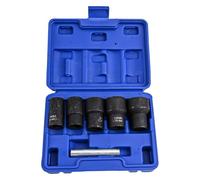 Set di 6 utensili per la rimozione di dadi per estrattore di bulloni rotti con bussola a scatto da 1/2", 17-27 mm, manicotto in metallo per riparazione auto e uso domestico