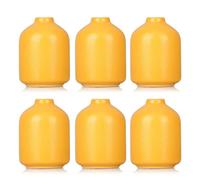 Set di 6 vasi in ceramica gialla, moderni vasi da fiori bohémien, piccoli vasi gialli per composizioni floreali, centrotavola per matrimoni, cene, tavoli, atrio, decorazioni per il bagno