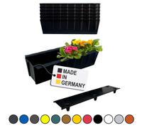 Set Di 6 Vasi Per Fiori Neri Con Inserto Per Europallet