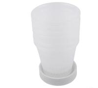 Set di 6 vasi trasparenti per orchidee con fori di drenaggio e piattini per la raccolta dell'acqua pulita e il monitoraggio delle radici, adatti per la cura delle piante interne ed esterne (4 cm)