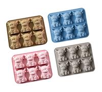 Set di 6 vassoi per ghiaccio a forma di animale, per regali, 1 set di | Set di 6 vassoi per ghiaccio per bevande divertenti e pasticceria, per l'intrattenimento domestico e regali