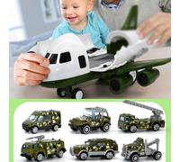 Set di 6 Veicoli in Un Grande Aereo Passeggeri Giocattolo per Bambini
