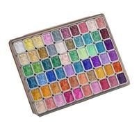 Set di 60 colori scintillanti per pittura ad acquerello tinta unita perlescente pigmento disegno forniture per artisti studenti hobbisti