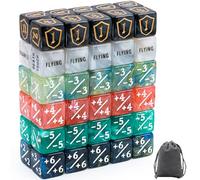 Set di 60 dadi MTG con token per parole chiave e 1 contatore di vita e scudo in 6 colori per Magic The Gathering, MTG, accessori da gioco di carte