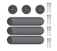 Set di 60 dischi da taglio Dremel, mini ruote da taglio in metallo ad alta velocità per utensili rotanti, include 8 mandrini resistenti da 3 mm per lavori di precisione in metallo e progetti fai da te