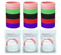 Set di 60 elastici per capelli colorati anti-pidocchi, per bambini, formula con oli essenziali vegetali naturali, delicati e sicuri