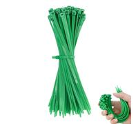 Set di 60 fascette stringicavo verde, 5 x 200 mm, resistenza alla trazione, in nylon di alta qualità, per gestione dei cavi, giardino, casa e officine (verde muschio)