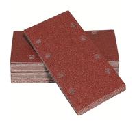 Set di 60 fogli abrasivi da 133 mm, 8 fori, carta vetrata rettangolare, grana 40/60/80/120/240, accessori per levigatrice orbitale e levigatrice Bosch, legno e metallo