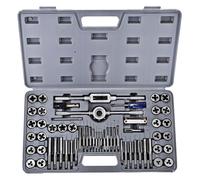 Set di 60 maschi e filiere in acciaio al carbonio, utensile for filettatura manuale con misuratore del passo a vite, cacciavite, chiave for la lavorazione dei metalli modulo Per uso fai da te