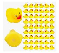 Set di 60 paperelle di gomma da bagno, mini paperelle gialle galleggianti per vasca da bagno, doccia, articoli per feste di compleanno, dive
