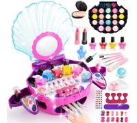 Set di 60 trucchi per bambini per ragazze, giocattoli a sirena per ragazze di 6 7 8 9 anni Set di smalti per unghie per ragazze di 5-11 anni Regali per ragazze Set di trucco per ragazze Regalo di