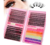 Set di 600 ciglia, extension magiche volumizzanti con 7 colori e arricciatura a D, fibre multistrato naturali, ciglia spesse, qualità salone per fai da te e uso familiare