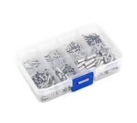 Set di 600 manicotti per cavi non isolati, assortite, con puntali di dimensioni miste, per collegamento a cavi