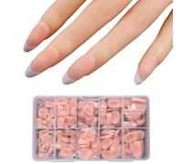 Set di 600 unghie artificiali in acrilico, qualità professionale, copertura completa, per tecnici professionisti e uso domestico fai da te, per nail art dall'aspetto naturale durevole