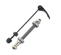 Set di 6000 cuscinetti in acciaio per mozzo ruota con assi a sgancio rapido, anteriore 10,8 cm e posteriore 14,5 cm, 6000 cuscinetti per riparazione bici (nero) (posteriore)