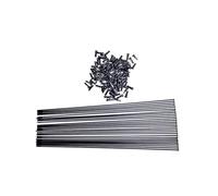 Set di 64 raggi per bicicletta da 2,0 mm - J-Bend nero in acciaio inox con nippli - raggi ruota di ricambio per mountain bike, bici da strada e ibride - Set di raggi dritti durevoli per set di ruote