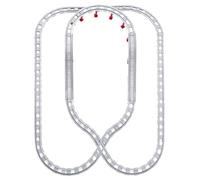 Set di 67 binari per treno, binari per la città, binari per ferrovia giocattolo, composto da cross, pista dritta, binari curvi, binari inclinati per bambini dai 3 anni in su