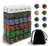 Set di 68 dadi per TCG, RPG e giochi da tavolo con sacchetto di velluto, compatibile con Magic The Gathering e Dungeons & Dragons con 10 dadi a parole chiave, 10 dadi numerici, 40 dadi contabili e 8
