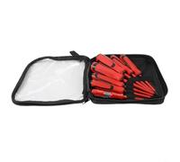 Set di 7 cacciaviti isolati da elettricista, con 3 punte a croce + 3 punte a taglio e matita tester di tensione, manico ergonomico in polipropilene, per casa, auto ed elettricità