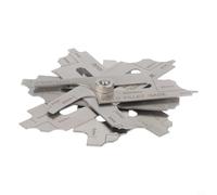 Set di 7 calibri per saldatura a filetto, strumento di misurazione metrica in acciaio inossidabile, kit di test per cuciture di saldatura da 3,2-25,4 mm, per valutazione professionale della saldatura