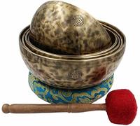 Set di 7 campane tibetane realizzate a mano per la guarigione dei sette chakra, con campana tibetana e vibrante liscia