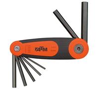 Set di 7 chiavi a brugola con supporto a lama, ideali per la regolazione di macchine e assemblaggio di mobili.