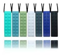 Set di 7 collane da masticare per bambini, in silicone per bambini con ADHD, SPD, autismo, esigenze di masticazione, giocattoli orali in gomma per adulti per ridurre l'ansia da masticare e