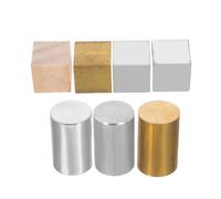 Set di 7 Cubi e Cilindri in Metallo per Esperimenti Scientifici | Rame Ferro Alluminio Legno Plastico, Confronto Materiali e Precisione, per Studenti e Progetti Fisici