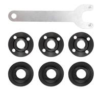 Set di 7 dadi a flangia universali per smerigliatrice ad angolo, 5/8 - 11 filettatura, dadi di bloccaggio in metallo, per il taglio di dischi, installazione, smerigliatrice angolare per chiavi a