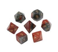 Set di 7 dadi con pietre preziose, dadi di cristallo D&D per confezione regalo in metallo per giochi di ruolo come dungeon e draghi per giochi di ruolo MTG, pietra naturale d e d (opalite) (pietra del