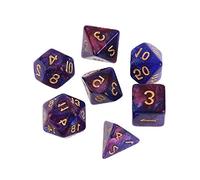 Set di 7 dadi dicromatici D4 D6 D8 D10 D12 D20 poliedrici Numeri Quadranti Gioco da tavolo Set D & d Bulk