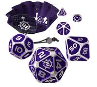 Set di 7 Dadi Metallici RPG Enhance - Viola