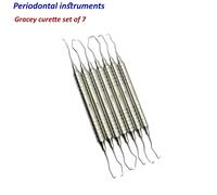 Set di 7 Dentale Strumenti Parodontale Gracey Curette scaling & root planing