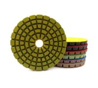 Set di 7 dischi diamantati for lucidatura da 4 pollici for pavimenti in cemento, marmo, spessore 6 mm, dischi for levigatura a umido, pietra lucidante, 7 pezzi_4 pollici(150)