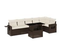 Set di 7 divani da giardino in rattan con cuscino, mobili da esterno per balcone e terrazza, resistente alle intemperie e confortevole, perfetto per feste in giardino e relax