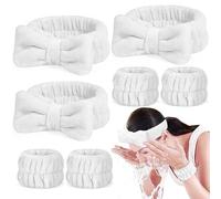 Set di 7 fasce da donna con fascia e fascia per capelli, in tessuto per la pelle, per il trucco, per il viso