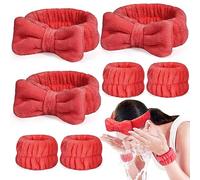 Set di 7 fasce da donna con fascia e fascia per capelli, in tessuto per la pelle, per il trucco, per il viso