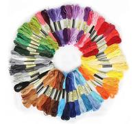 Set di 7 fili da ricamo, set da 8 pezzi, multicolore, simili, DMC, per punto croce, matasse da cucito, kit di filo da ricamo (grigio)
