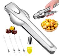 Set Di 7 Inossidabile Taglia Castagne Pinza, Multifunzione Pinza per Castagne Co